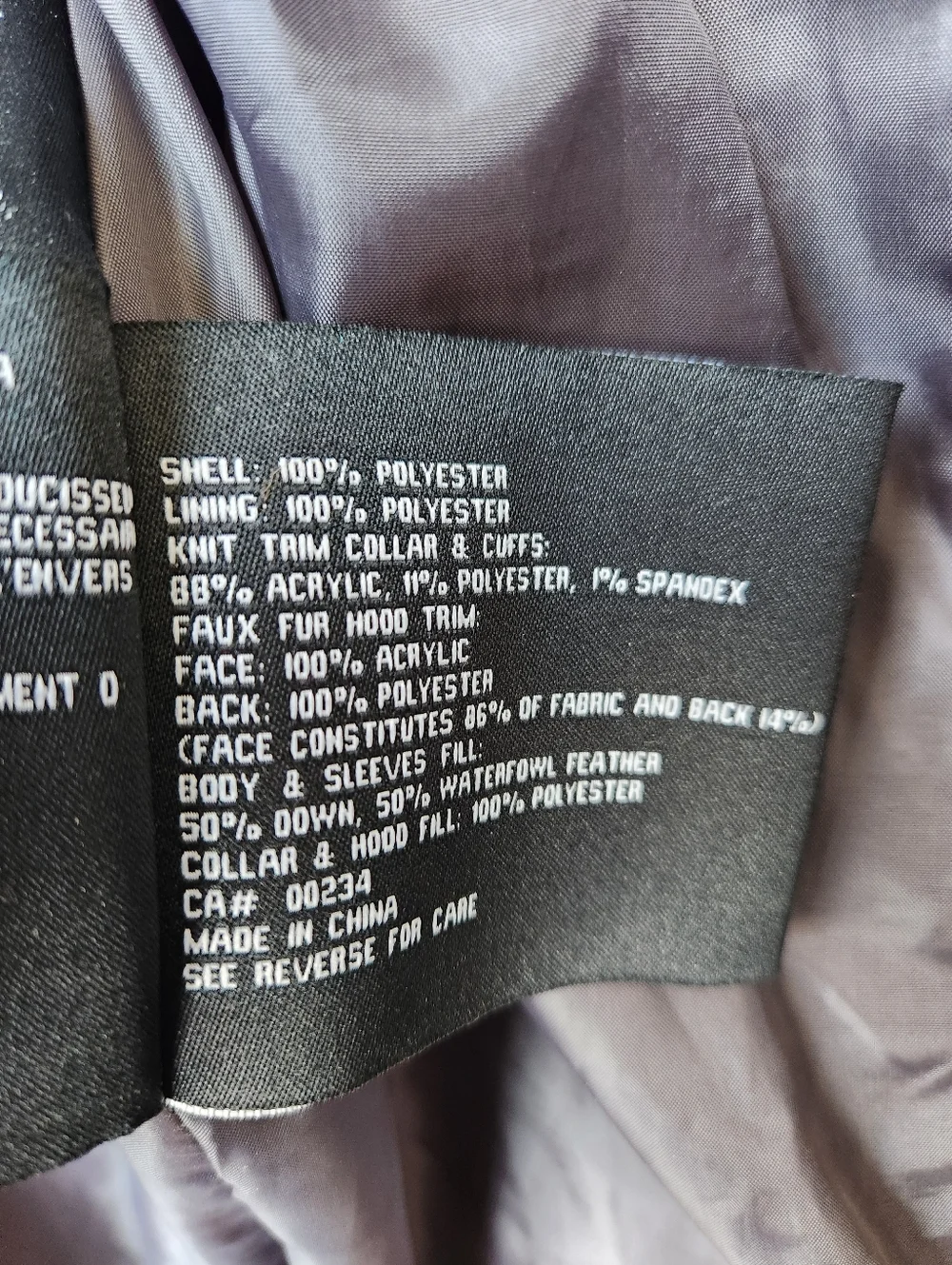 London Fog Chevron Goose Down Feather Puffer Wnter Coat Grey Faux Fur Small - Picture 9 of 10